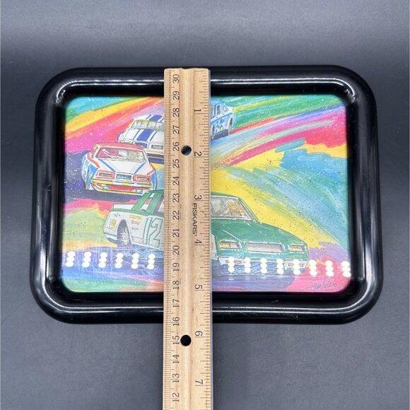 Vintage Race Car Wall Hangings Sam Balard Set Of 2 Prints Black Frames NASCAR - Picture 10 of 11